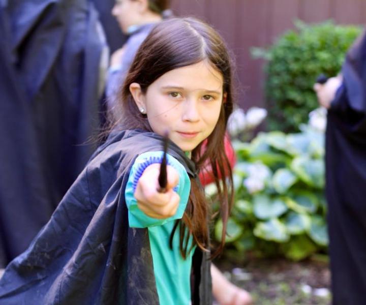 Girl with Harry Potter-like Wand at Camp Y-Noah