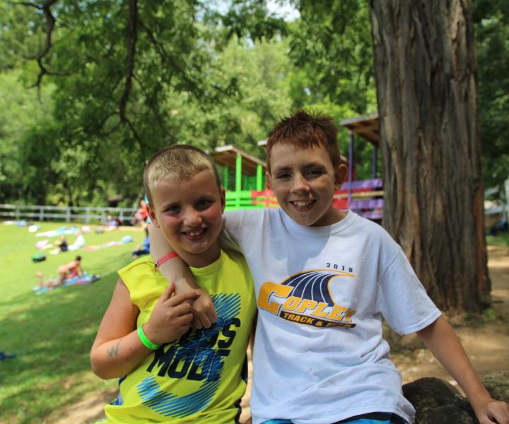 campers at the waterfront