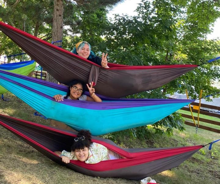 girls on hammocks
